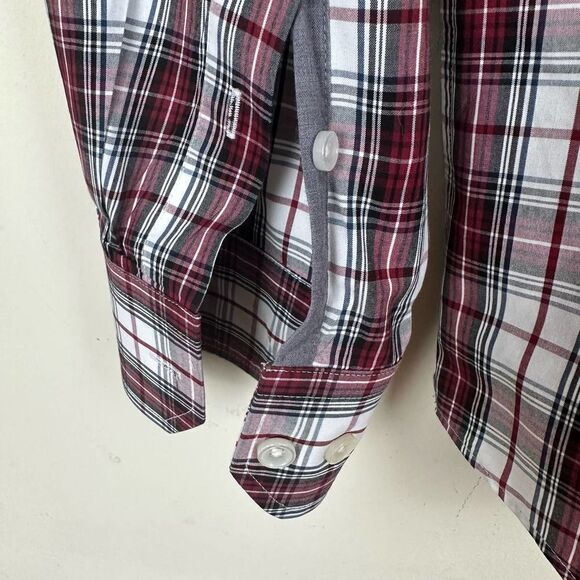 Todd Snyder Red Plaid 2 Ply Cotton‎ Button Up Shirt EUC 15 32/33 - Picture 8 of 9